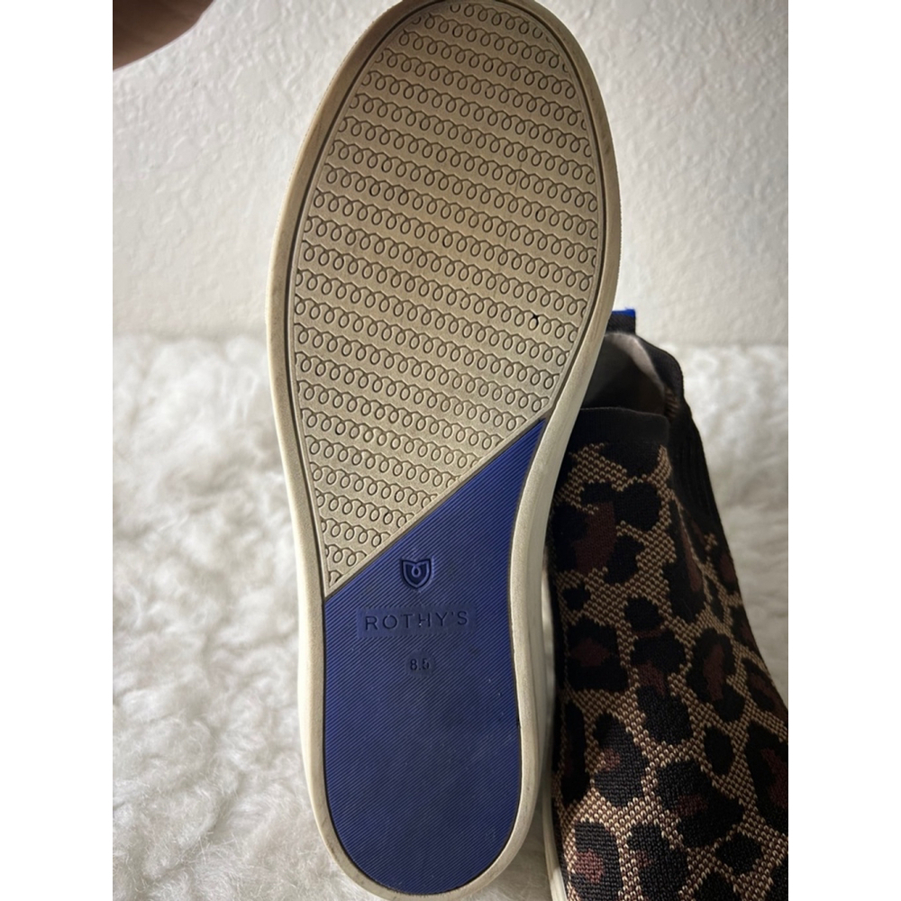 Rothy’s Womens Chelsea Ankle Boots Wildcat Leopard Print Slip On Size 8.5 - Picture 7 of 7